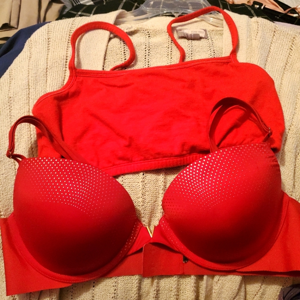 Victoria's Secret push up bra (very sexy is the style name) and sports bra